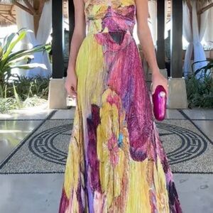 Vibrant Floral Maxi Dress